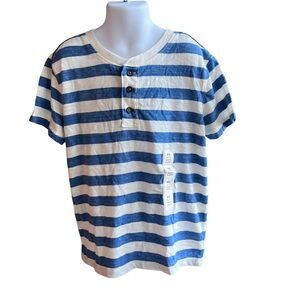 Cat and Jack Boys Blue/White Striped Sz XS 4/5